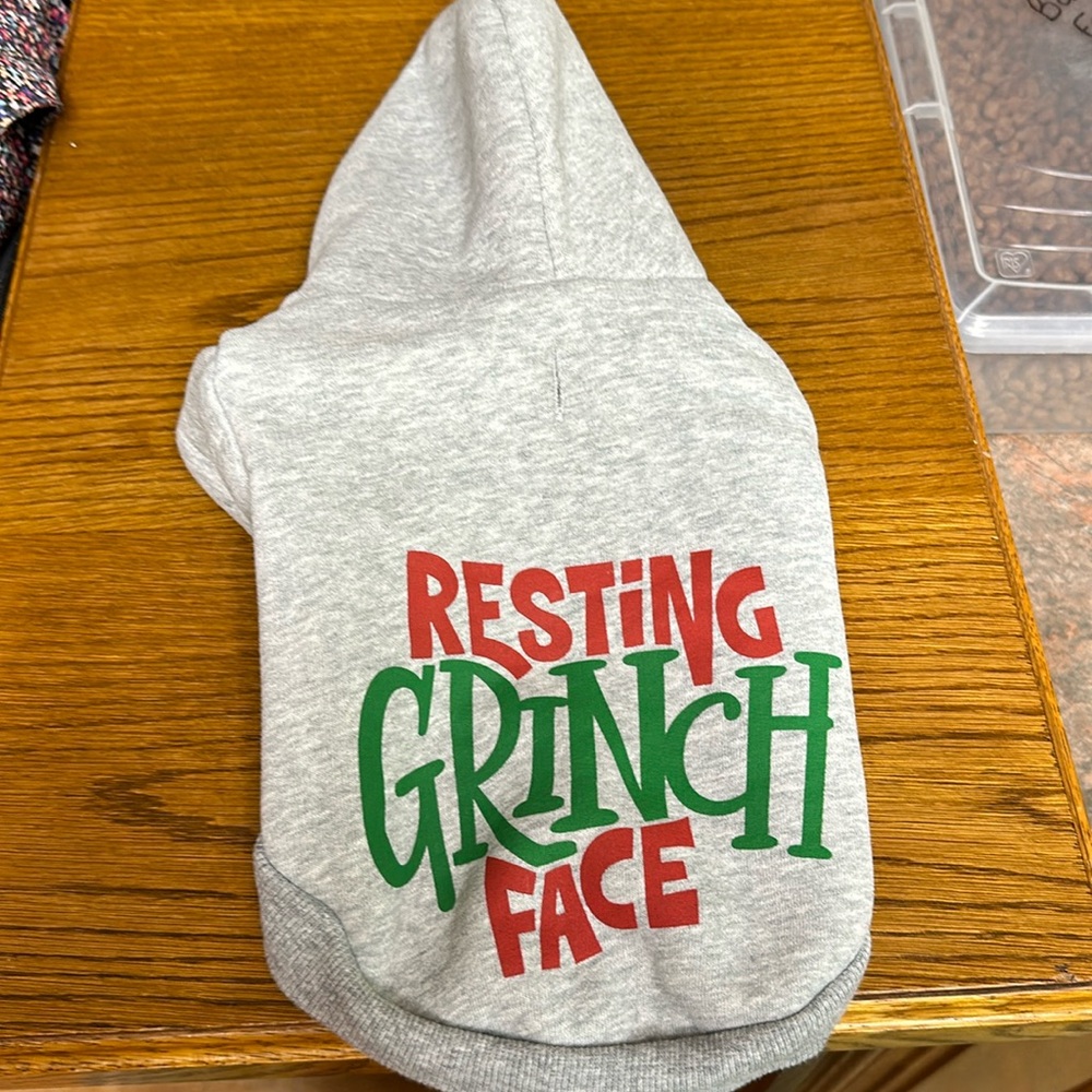 Host Pick!!!   Resting Grinch Face dog coat
